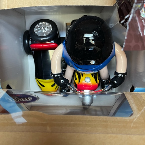 M&m’s  collectible RARE Variant flames motorcycle w/ side car  candy dispenser - Picture 9 of 10